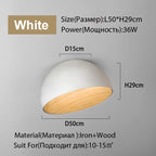 Duo Ceiling Light Kitchen Living Room Bedroom Wood Lamp Post-modern Design