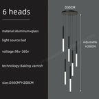 Minimalist Pendant Chandelier Ceiling Light for Living Room Stair Modern 2023