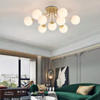 Glass Ball Ceiling Chandelier Pendant Lamp for Modern Living Bedroom