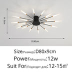 Modern Led Chandelier Fixture for Living Room Bedroom, Creative Ceiling Lamp