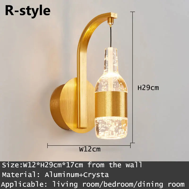 Crystal LED Wall Sconce for Elegant Home Décor