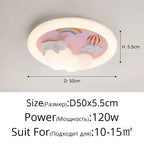 Kids Ceiling Light: Minimalist Pink Blue Lamp for Bedroom or Living Room