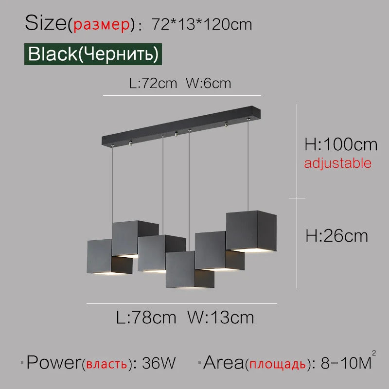 Modern Geometric Pendant Lights for Dining Room and Office