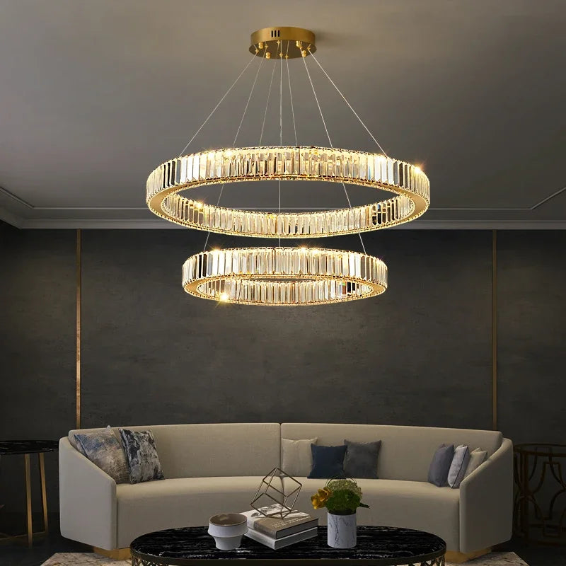 Crystal Ceiling Pendant Chandelier for Luxe Room Decor
