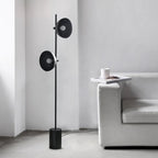 Modern Black Double Shade Floor Lamp for Stylish Home Decor