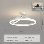 LED Ceiling Chandelier: Modern Nordic Rings Pendant Light Fixture for Living Room & Bedroom
