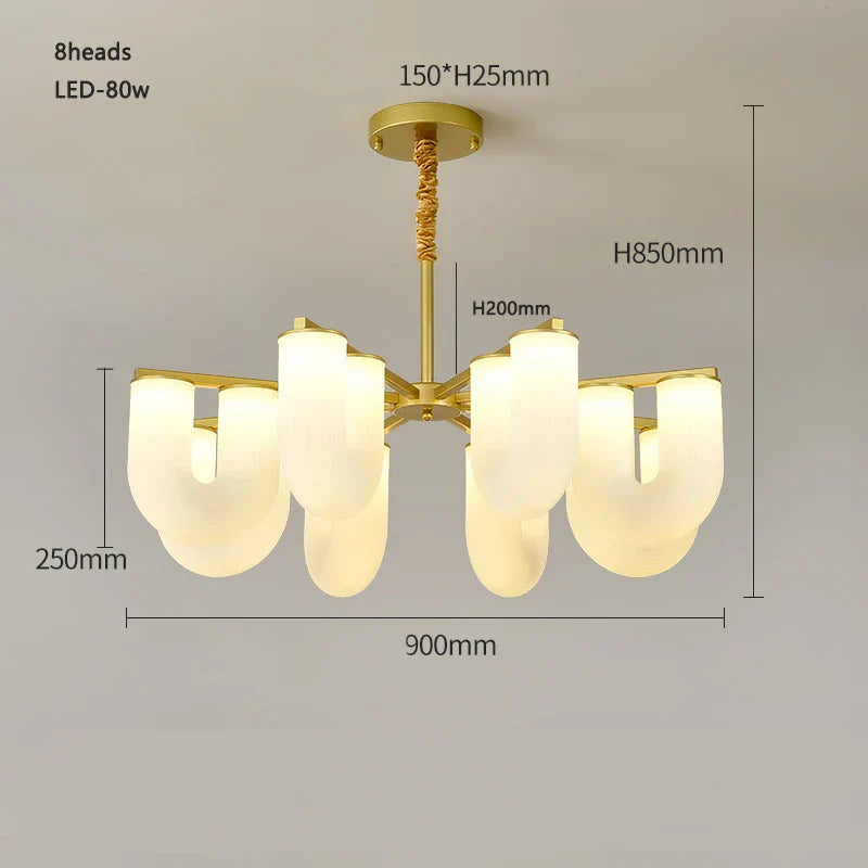 U-Shaped Milk White PE Pendant Lamp for Children's Bedroom and Living Room