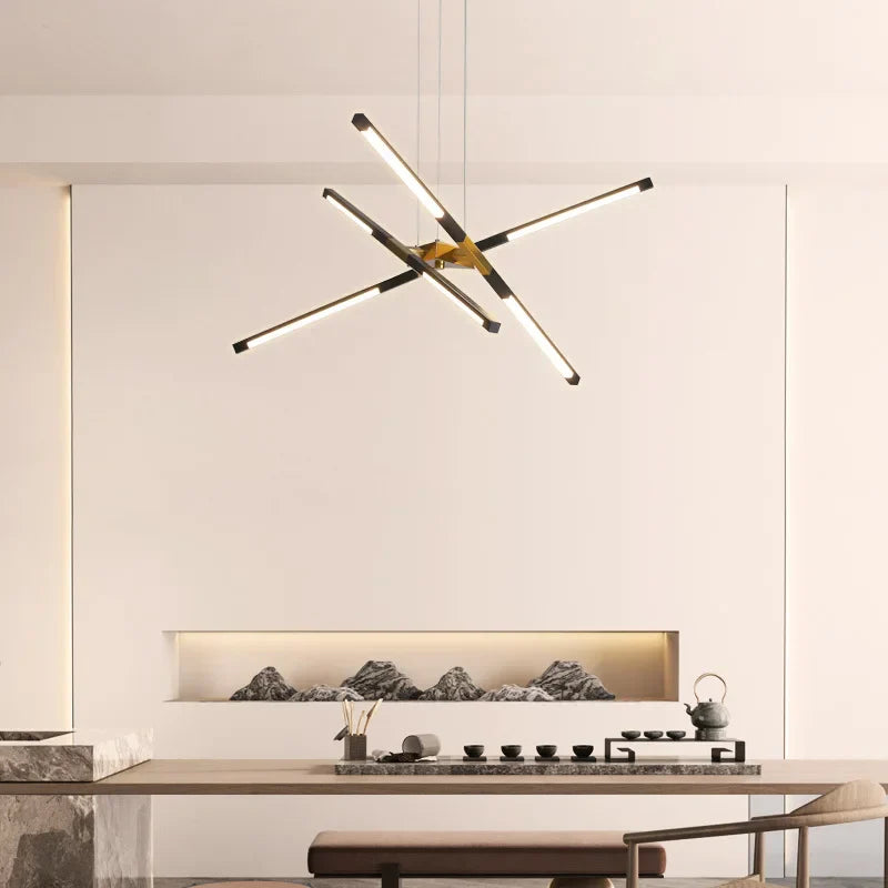 Dimmable LED Ceiling Chandelier, Modern Interior Lighting for Dining Room, Bedroom, Living Room