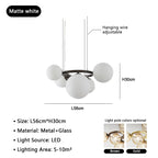 Nordic Glass Chandelier Luxury Pendant Lamps for Living Dining Bedroom