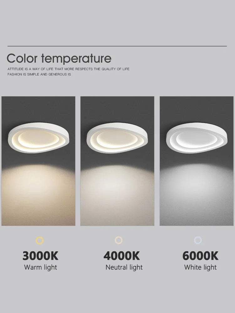 Round Master Bedroom Lamp: Modern Nordic LED Ceiling Lamps for Living & Study Rooms