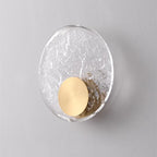 Circle Glass Wall Light: Nordic Crystal Bedside Lamp for Designer House Decor