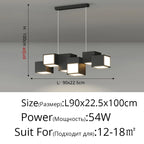 Square LED Chandeliers: Modern Home Indoor Lighting Fixtures for Living, Bedroom, Dining Room