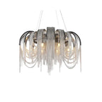 Nordic Tassel Chain Chandelier Chrome Metel Luxury Light for Living Room