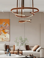 Modern Leather LED Chandelier Dimmable for Home Decoration Lighting Fixtures