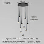 Water Drop Pendant Light: Modern Luxury Chandelier for Staircase, Bedside, Bar, and Restaurant