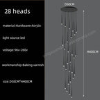 Modern LED Staircase Pendant Chandelier for Living Room Lighting