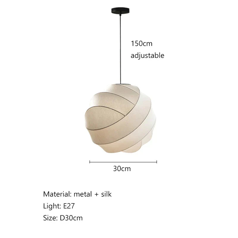 Pholc Turner Pendant Light: Silk Designer Lamp for Creative Home Decor and LED Dining Room