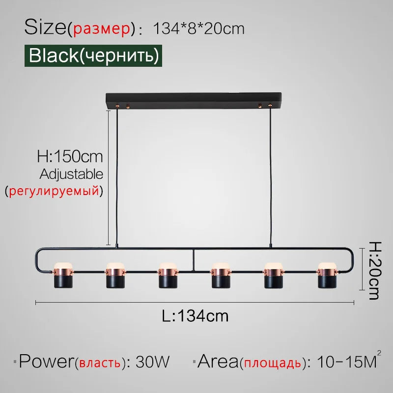 Strip Chandelier: Modern Minimalist Dining Room Lamp for Restaurant, Bar, and Home
