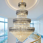 European-Style Duplex Villa Loft Crystal Chandelier - High-End Luxury Lighting Solution