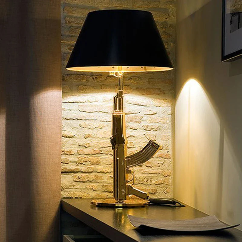 AK47 Gold LED Floor Lamp - Modern Designer Corner Light for Living Room