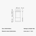 Modern Minimalism Dining Room Fabric Pendant Light