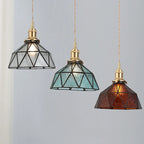 Tiffany Glass Chandelier Pendant Ceiling LED Light for Nordic Bedroom