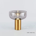 Aella Table Lamp: Elegant Clear Glass Luxury Art Desk Lamp for Office, Bedroom, and Foyer