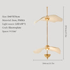 Modern LED Chandelier Lotus Leaf Gold Lustre Pendant Light for Living Room Hotel Shop