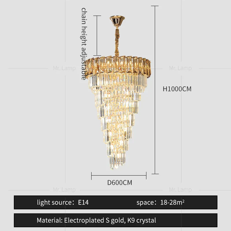 Amber Crystal Chandelier for Luxurious Living Spaces