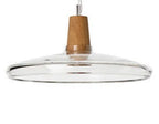 Glass & Wood Pendant Light: Modern Nordic Hanging Lamp for Bar, Table, Dining - Gray Retro Decor