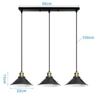 Retro Industrial Pendant Ceiling Lamp E27 LED Chandelier Loft Light for Home Living Room