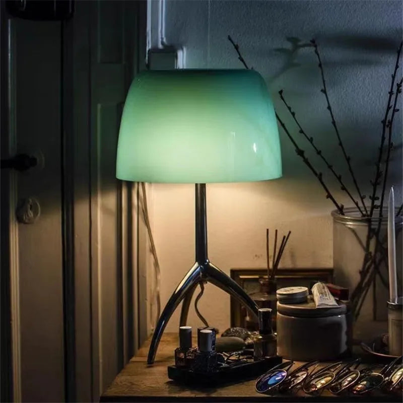 Lumiere Piccola Chrome Table Lamp Simple Bedroom Bedside Coffee Tables LED Light