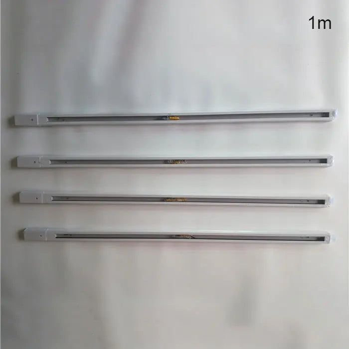 Ceiling Track Rail Connector Set: Black/White, Straight/Cross, 0.5m/1m, 2-Wire