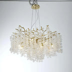 Crystal Pendant Chandelier: Elegant Lighting Fixture for Home, Dining Room, and Hotel