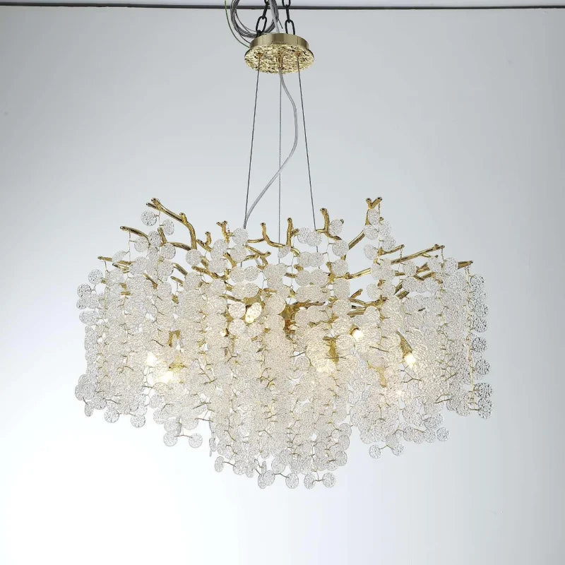 Crystal Pendant Chandelier: Elegant Lighting Fixture for Home, Dining Room, and Hotel