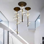 LED Bubble Chandelier Clear Glass Ball Pendant Lamp for Dining Room & Bar