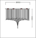 Luxe Crystal Chandelier: Modern Staircase & Lobby LED Lighting with Long Hallway Design