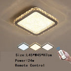 Crystal Round Ceiling Lamp Elegant LED Lighting for Bedroom & Living Room