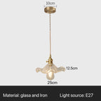 Nordic Flower Glass Pendant Chandeliers for Restaurant Cafe Hotel Decoration