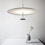 Gold Black Pendant Light for Living Room, Elegant Minimalist Ring Suspension Lamp