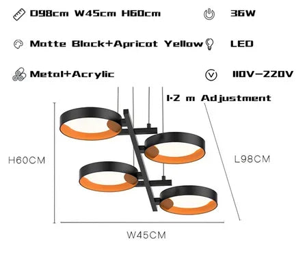 Modern LED Pendant Lamp for Living Room Dining Table Lighting