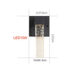 Crystal LED Outdoor Wall Light IP65 Waterproof Sconce for Balcony Garden