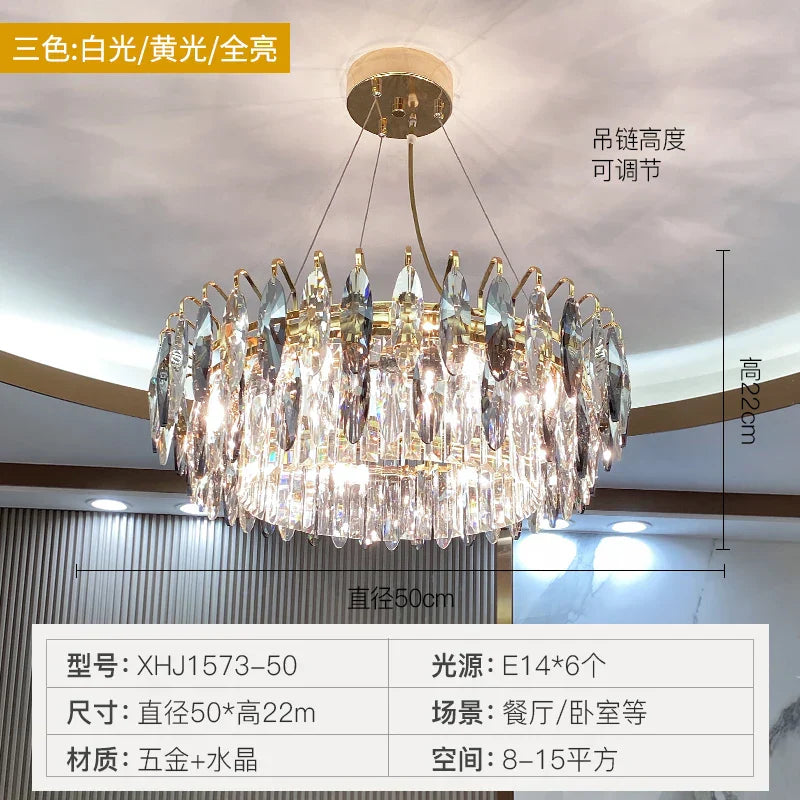 Crystal Atmosphere Chandelier: Modern Luxury for Living Room, Dining Room, Bedroom