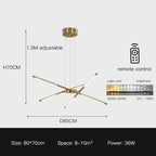 Linen Ceiling Chandelier: Black Gold Pendant Lamp for Home, Office, or Restaurant