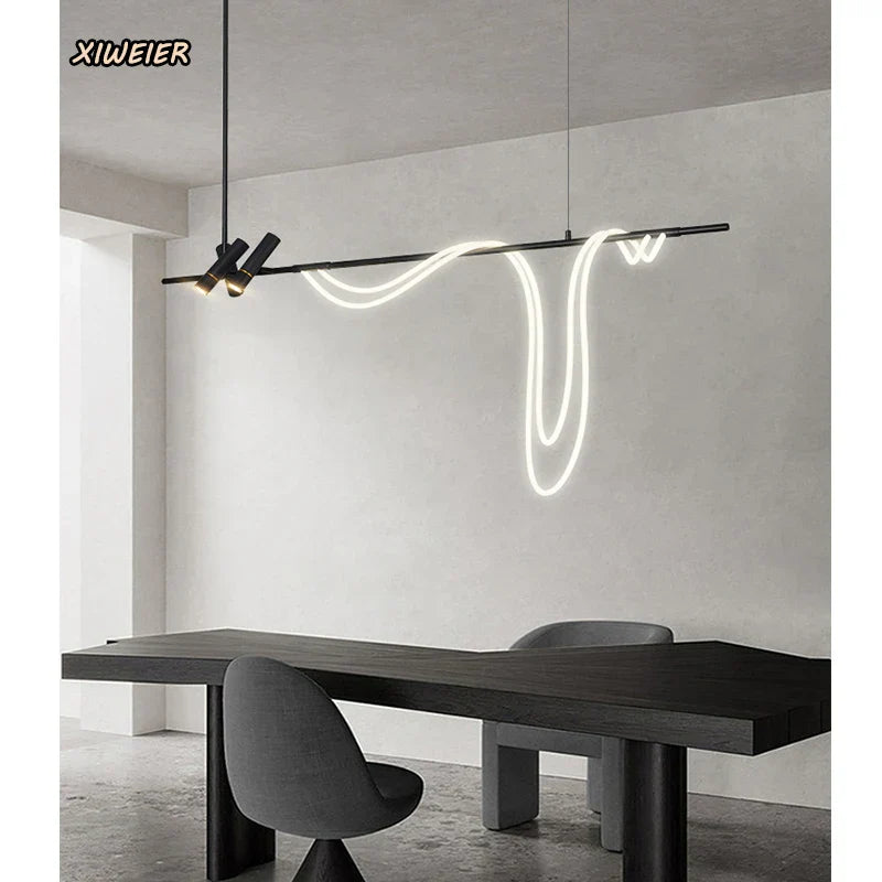 Nordic Arc LED Chandelier - Designer Spotlight Desk Lamp