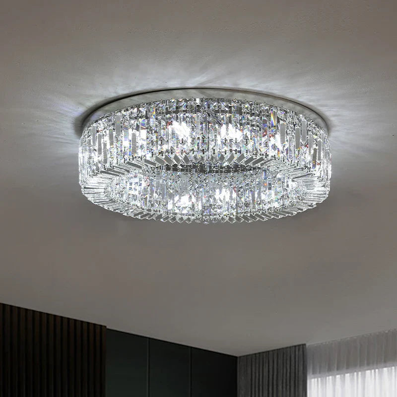 Modern Crystal Gold LED Chandelier for Luxurious Living Room Decor