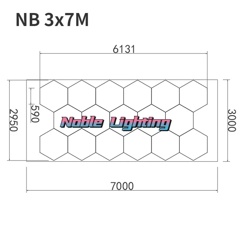 Honeycomb LED Ceiling Light for Car Showroom and Workshop