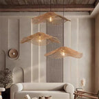 Wicker Chandelier: Japanese Style Hanging Lamp for Restaurants, Hotels, and Homes