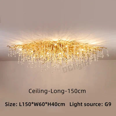 Luxury Crystal Ceiling Chandelier for Modern Living, Dining, Bedroom, and Hotel Hall Decor
