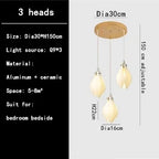 Magnolia Ceramic LED Chandelier for Duplex Living Room and Dining Room